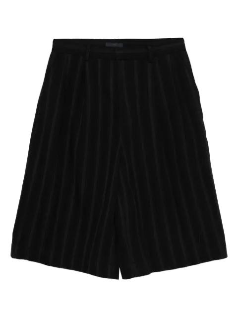 pinstriped pleated shorts by JUUN.J