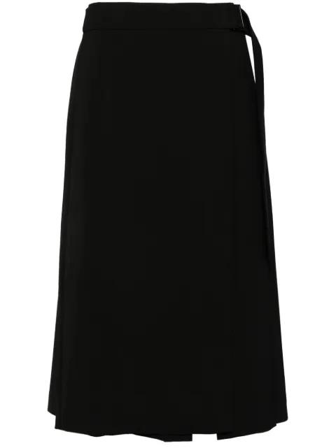 pleated wrap skirt shorts by JUUN.J