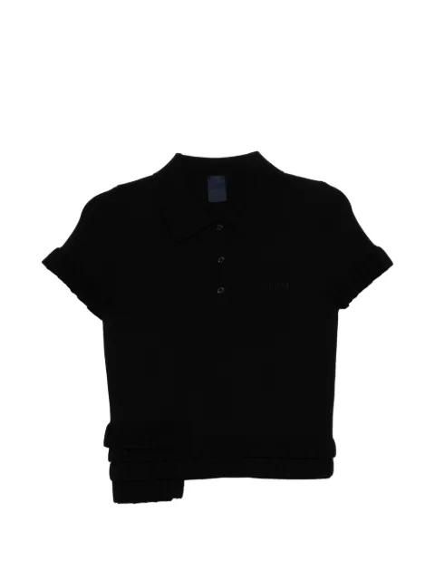 ruffled-trim polo shirt by JUUN.J