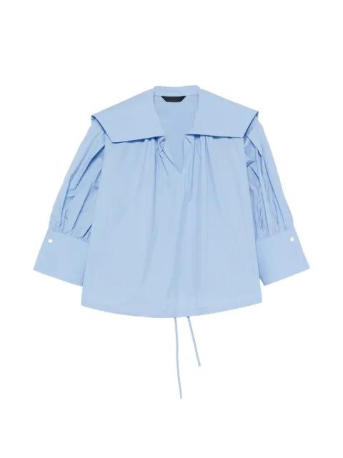 sailor-collar drawstring blouse by JUUN.J