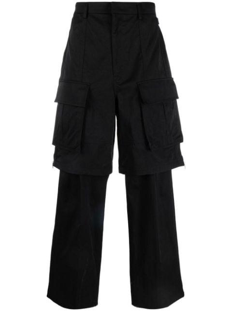 straight-leg cargo trousers by JUUN.J