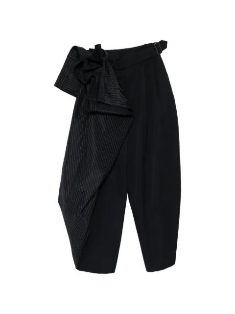 stripe paneled trousers by JUUN.J