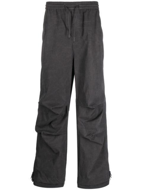 waffle-effect drawstring track pants by JUUN.J