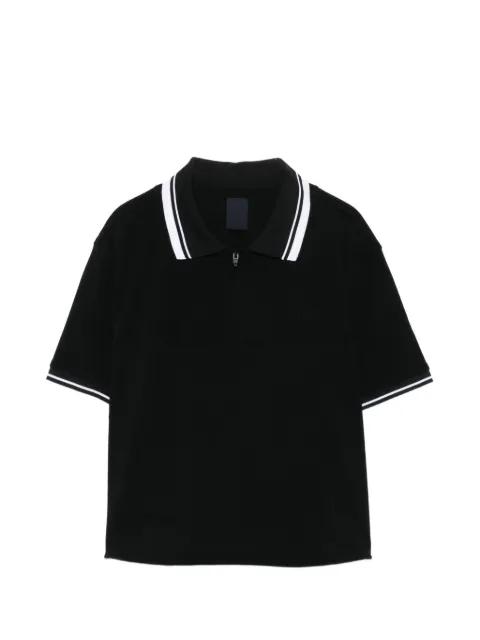 zip-fastening stipped polo shirt by JUUN.J