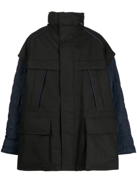 zip-up padded jacket by JUUN.J