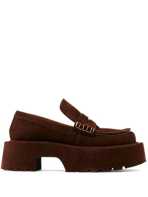 50mm platform suede loafers by JW ANDERSON