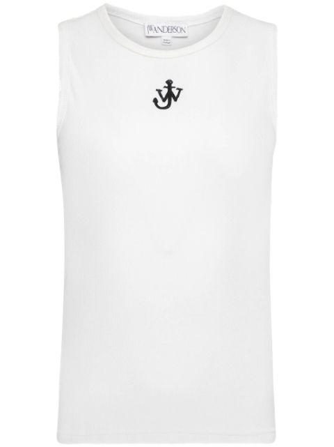 Anchor-embroidered tank top by JW ANDERSON