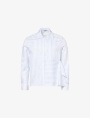 Asymmetric Draped Cotton Shirt by JW ANDERSON