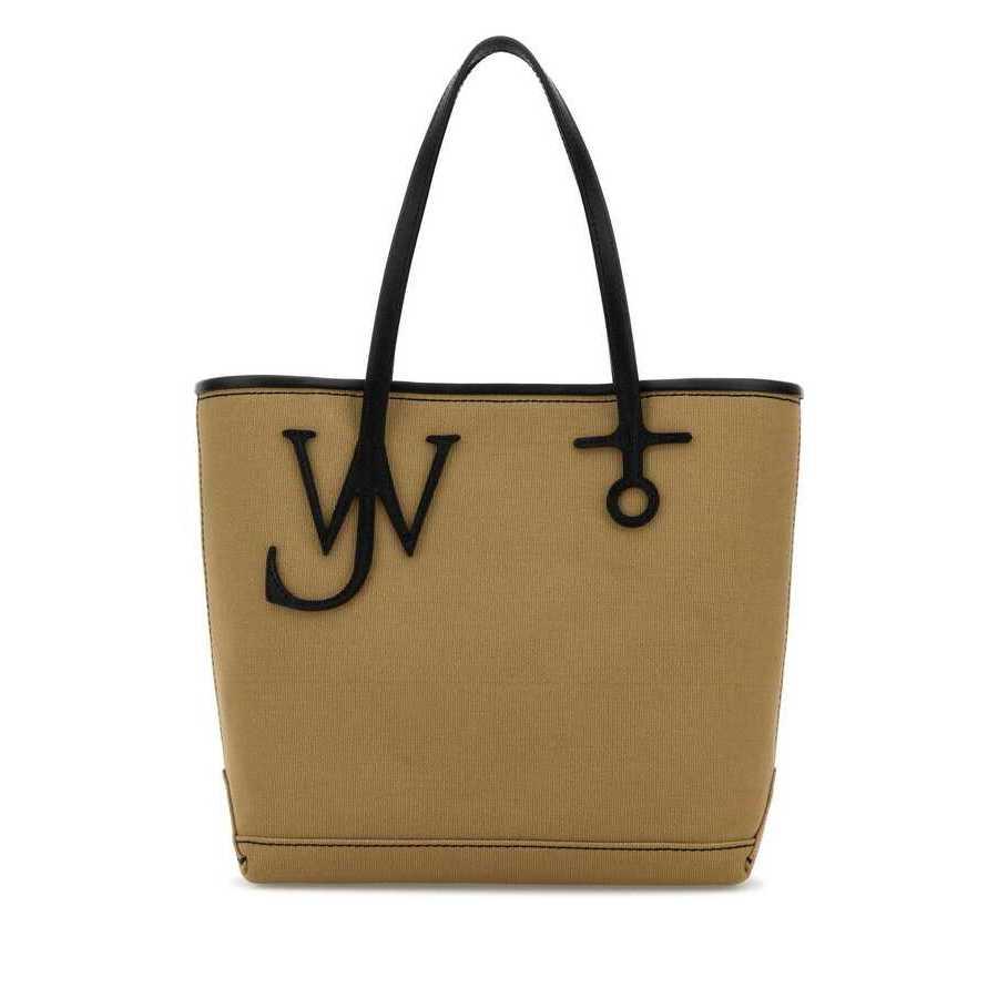 Beige Canvas Small Anchor Bucket Bag Beigeblack Borse A Mano by JW ANDERSON