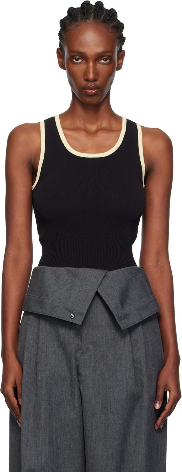 Black Contrast Trim Tank Top by JW ANDERSON