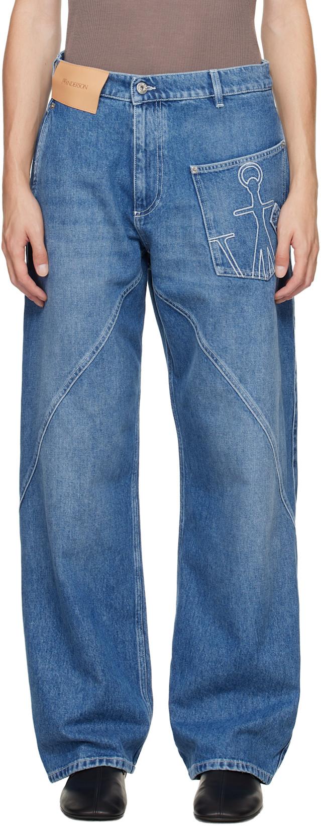 Blue Twisted Workwear Jeans by JW ANDERSON