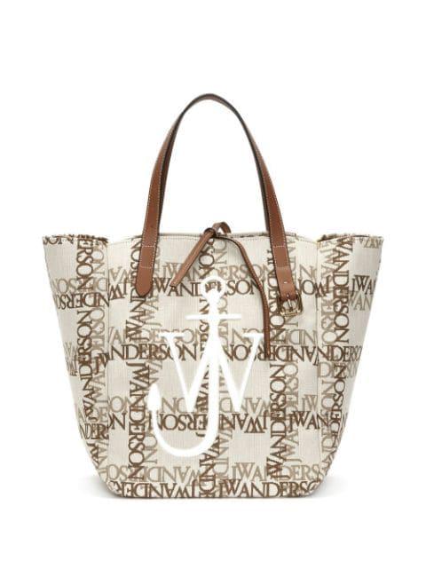 Cabas logo-grid tote bag by JW ANDERSON
