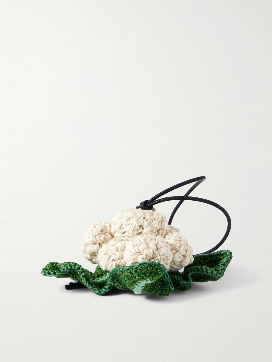 Cauliflower crocheted cotton bag charm by JW ANDERSON