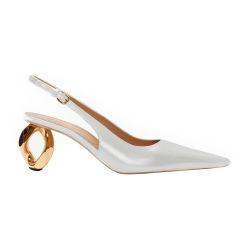 Chain heel leather slingback sandals by JW ANDERSON