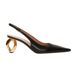 Chain heel leather slingback sandals by JW ANDERSON