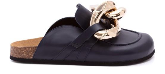 Chain loafer leather mules by JW ANDERSON
