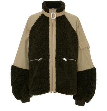 Colour block fleece track jacket by JW ANDERSON