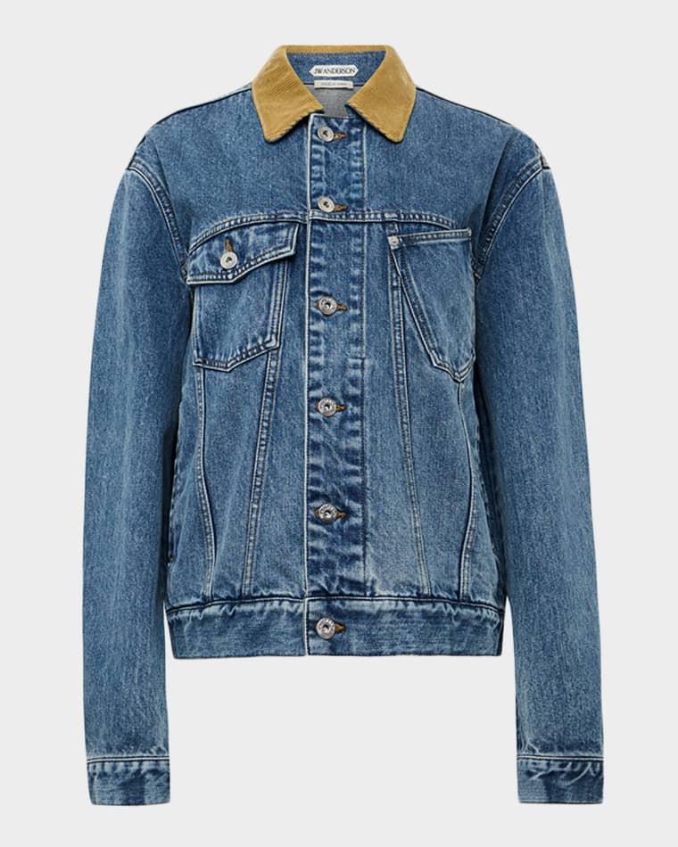 Corduroy Collar Denim Jacket by JW ANDERSON