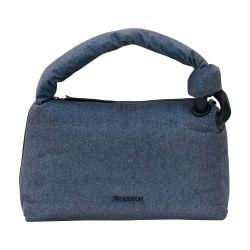 Corner velvet top handle bag by JW ANDERSON