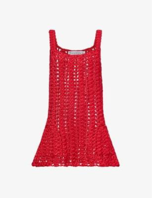 Crochet cut-out knitted mini dress by JW ANDERSON