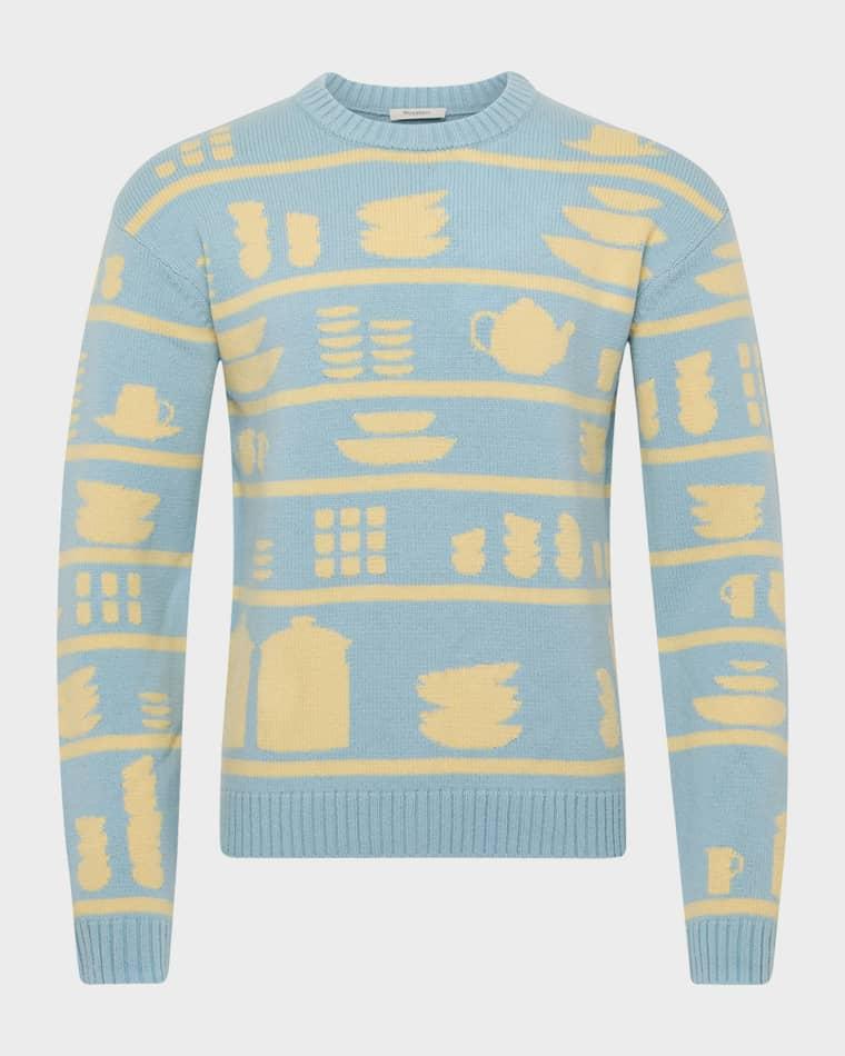 Crockery Jacquard Wool Sweater by JW ANDERSON