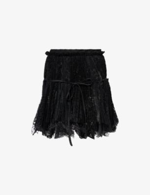 Curtain Multi-Layer Lace Mini Skirt by JW ANDERSON