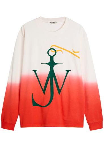 Dip Dye Anchor embroidered cotton T-shirt by JW ANDERSON
