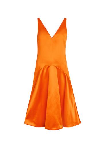 Flared satin midi dress by JW ANDERSON