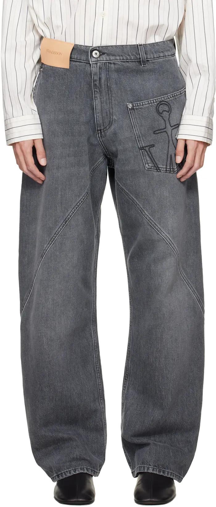 Gray Twisted Workwear Jeans by JW ANDERSON