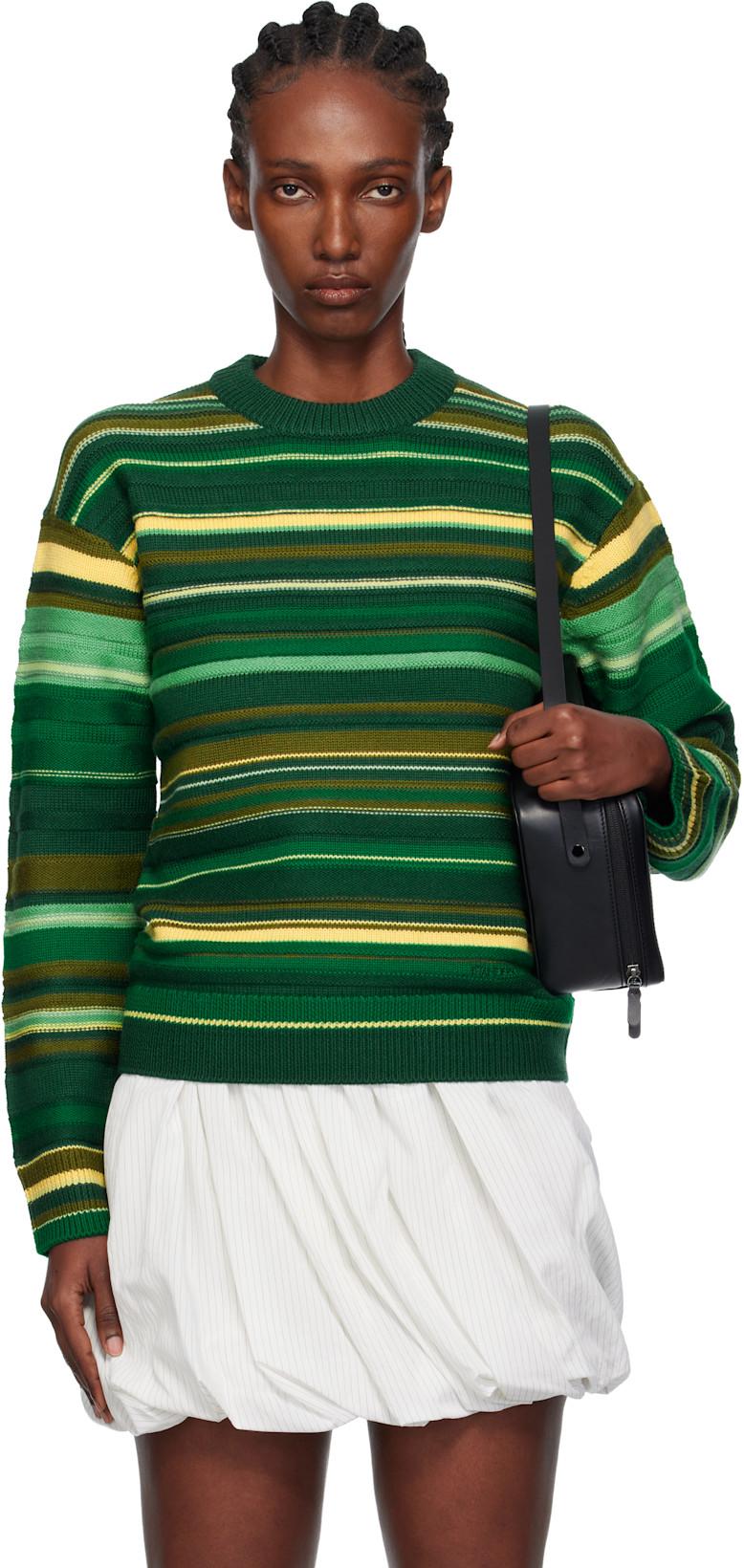 Green Multi Stripe Sweater by JW ANDERSON