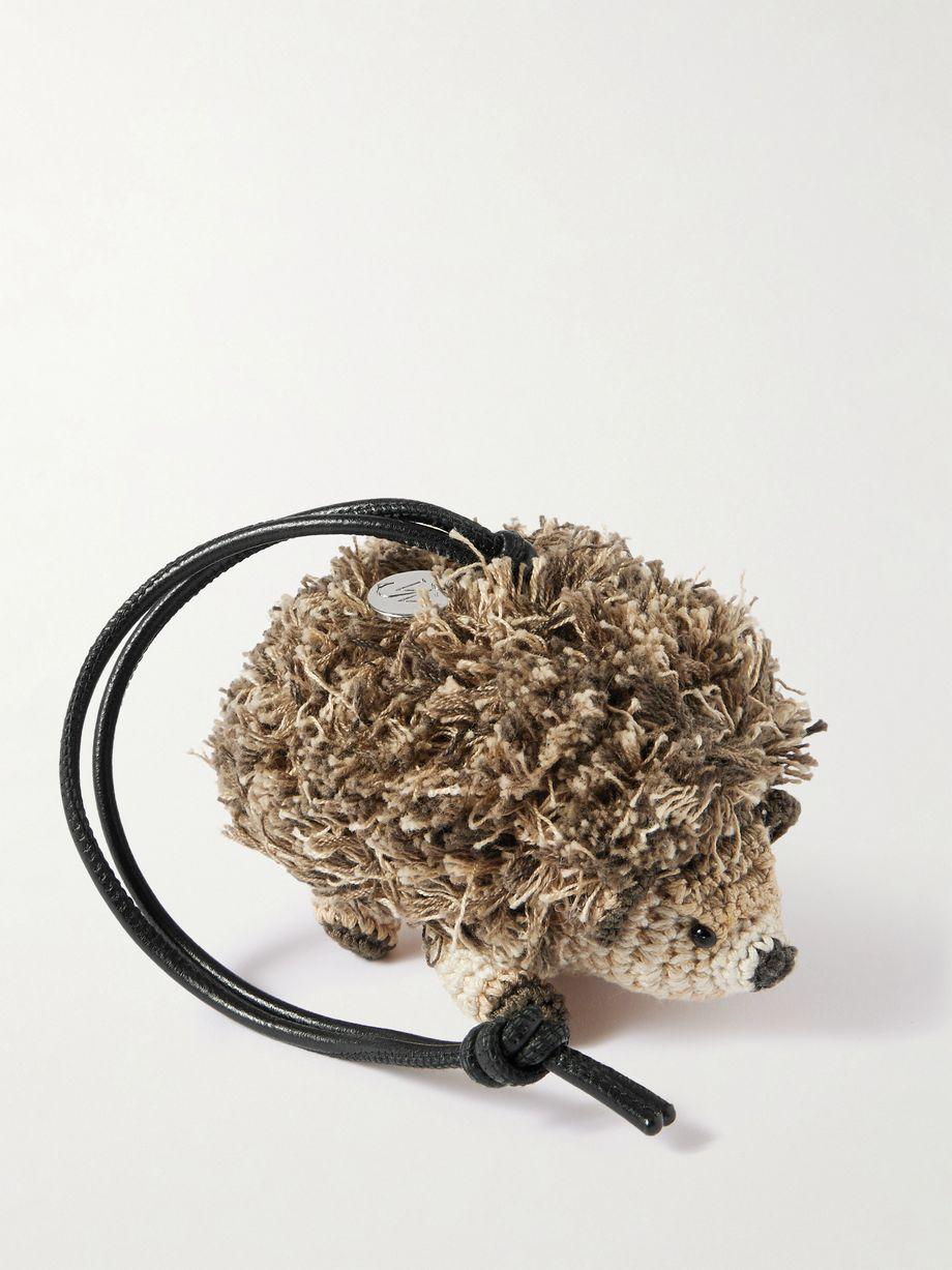 Hedgehog crocheted cotton  and leather bag charm by JW ANDERSON