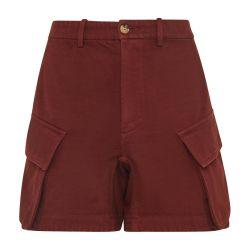 High-waisted cargo twill shorts by JW ANDERSON