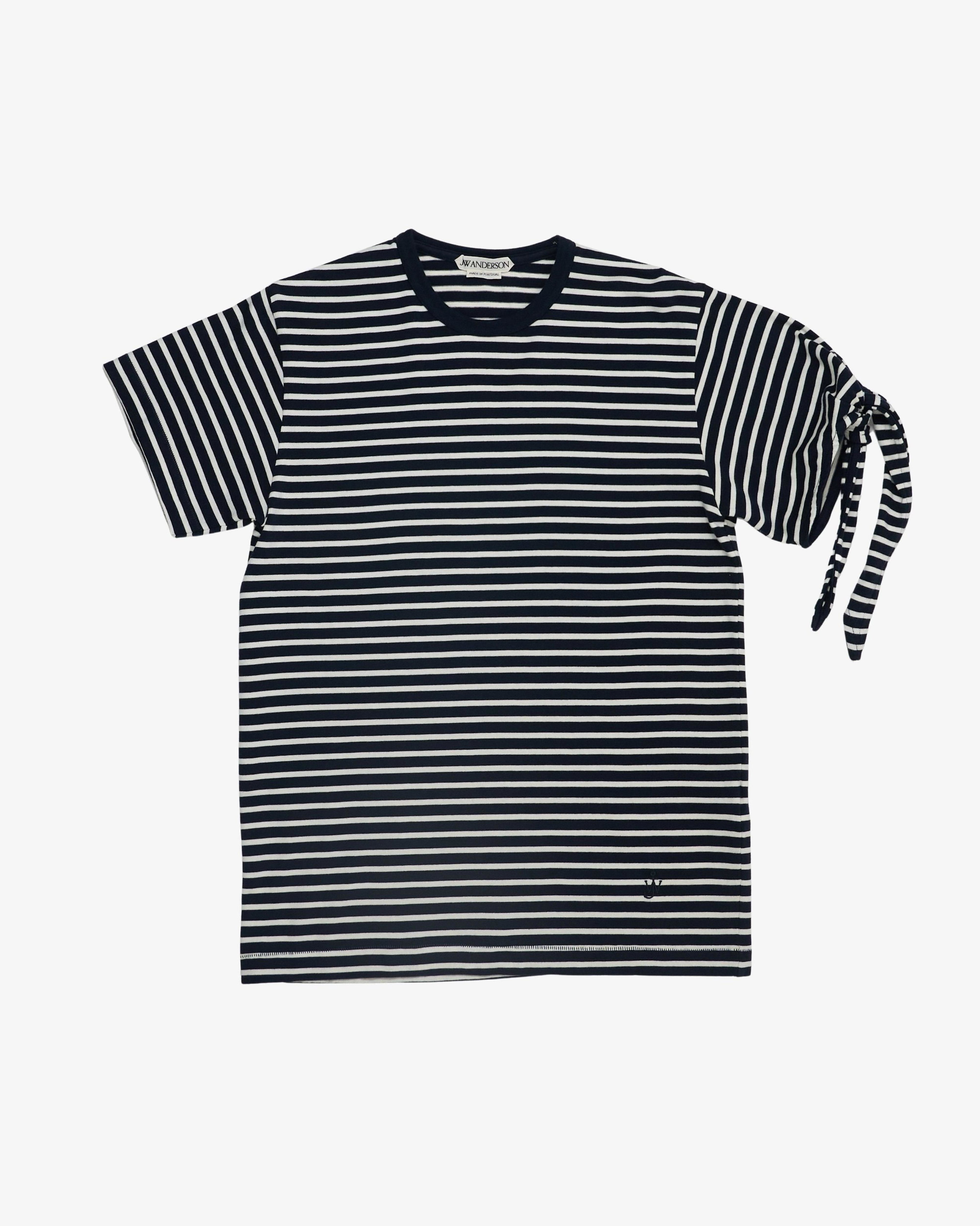 J.W. Anderson - Men's Sleeve Knot T-Shirt - (Stripes) by JW ANDERSON
