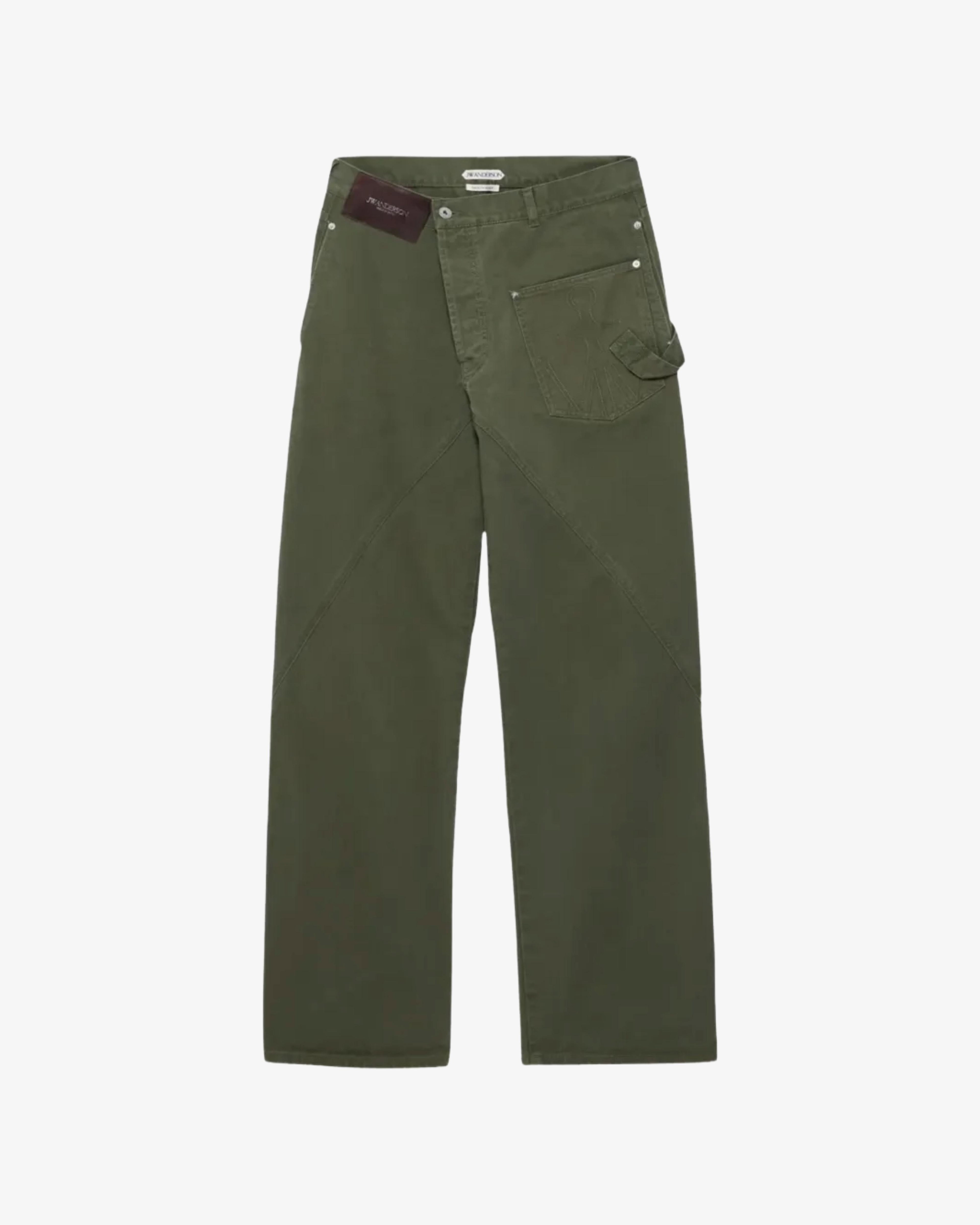 J.W. Anderson - Men's Twisted Workwear Jeans - (Green) by JW ANDERSON