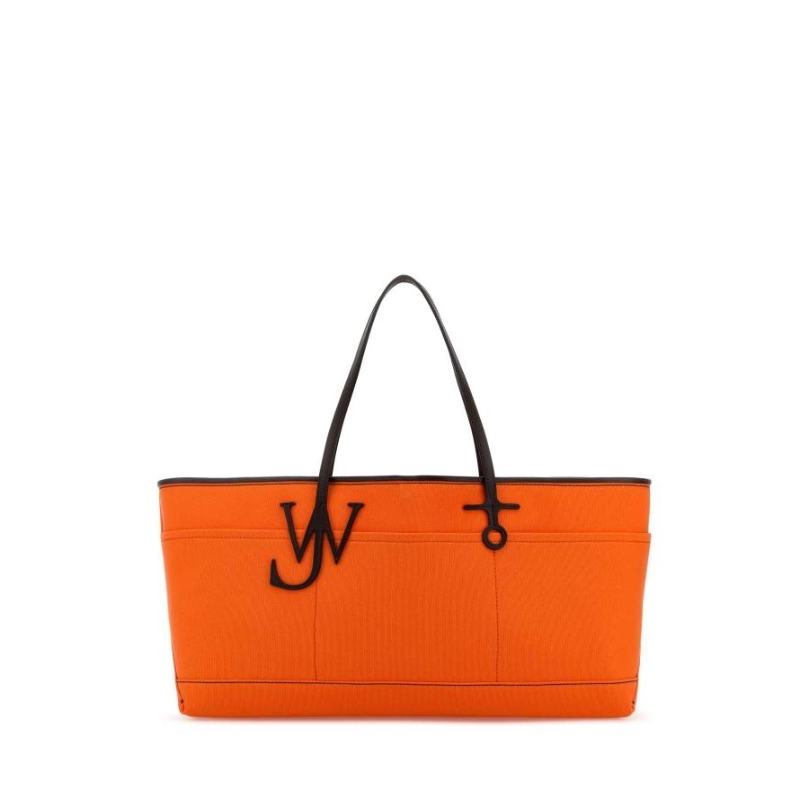 J.W. Anderson Orange Canvas Anchor Shopping Bag by JW ANDERSON