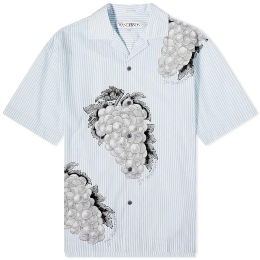 JW Anderson Grape Stripe Vacation Shirt by JW ANDERSON