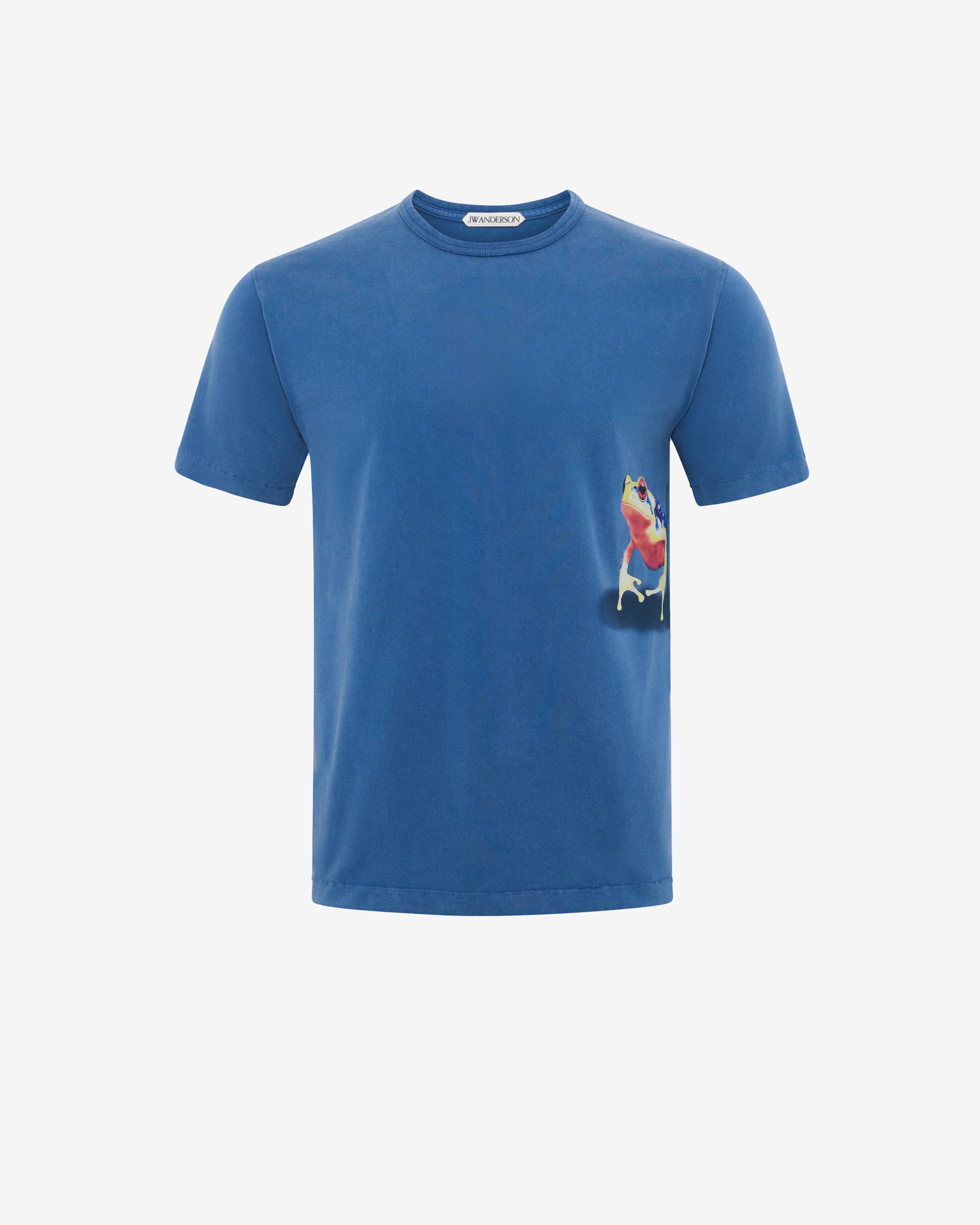 JW Anderson - Men's Peeking Frog T-Shirt - (Mid Blue) by JW ANDERSON
