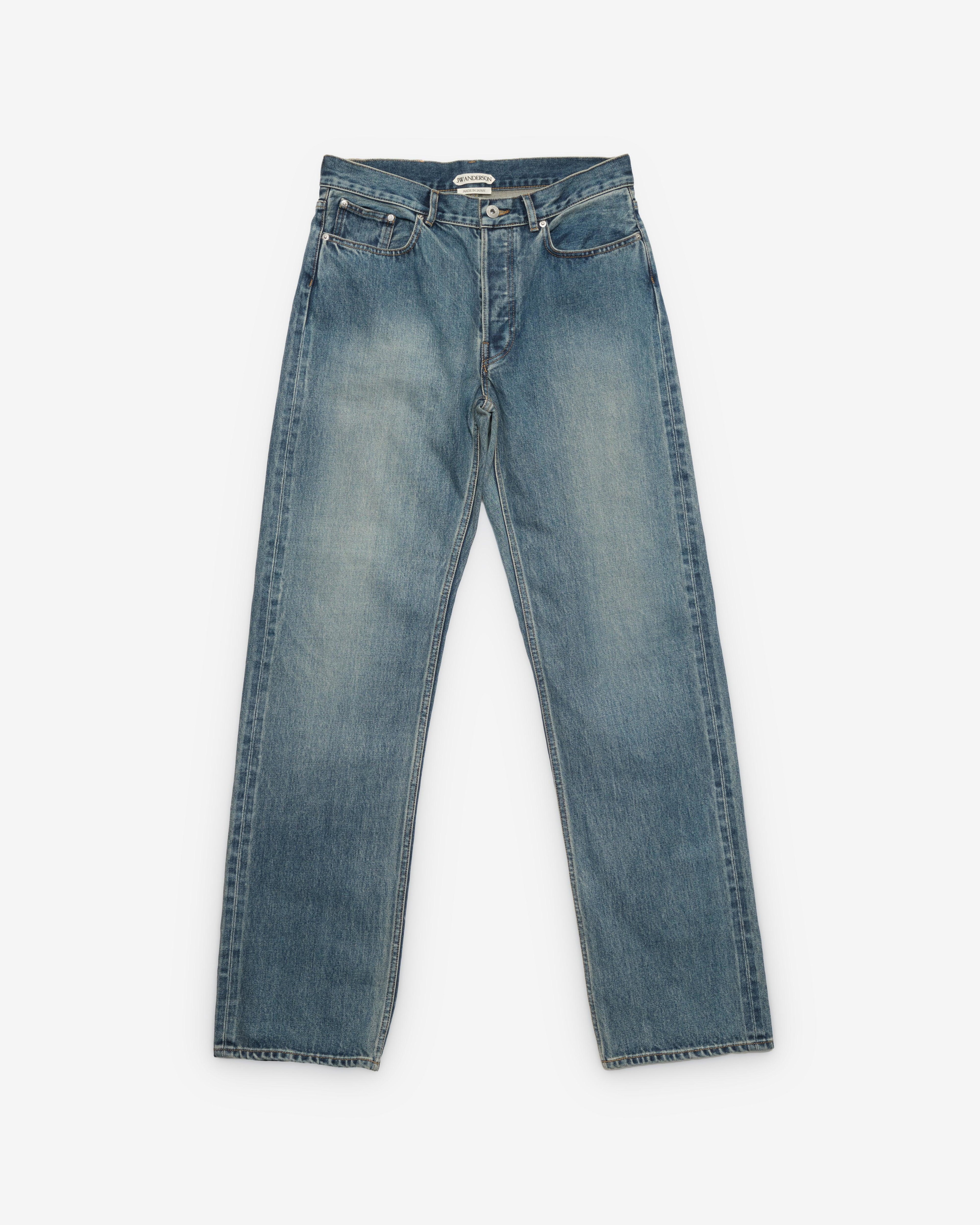 JW Anderson - Men's Straight Leg Jeans - (Mid Blue) by JW ANDERSON