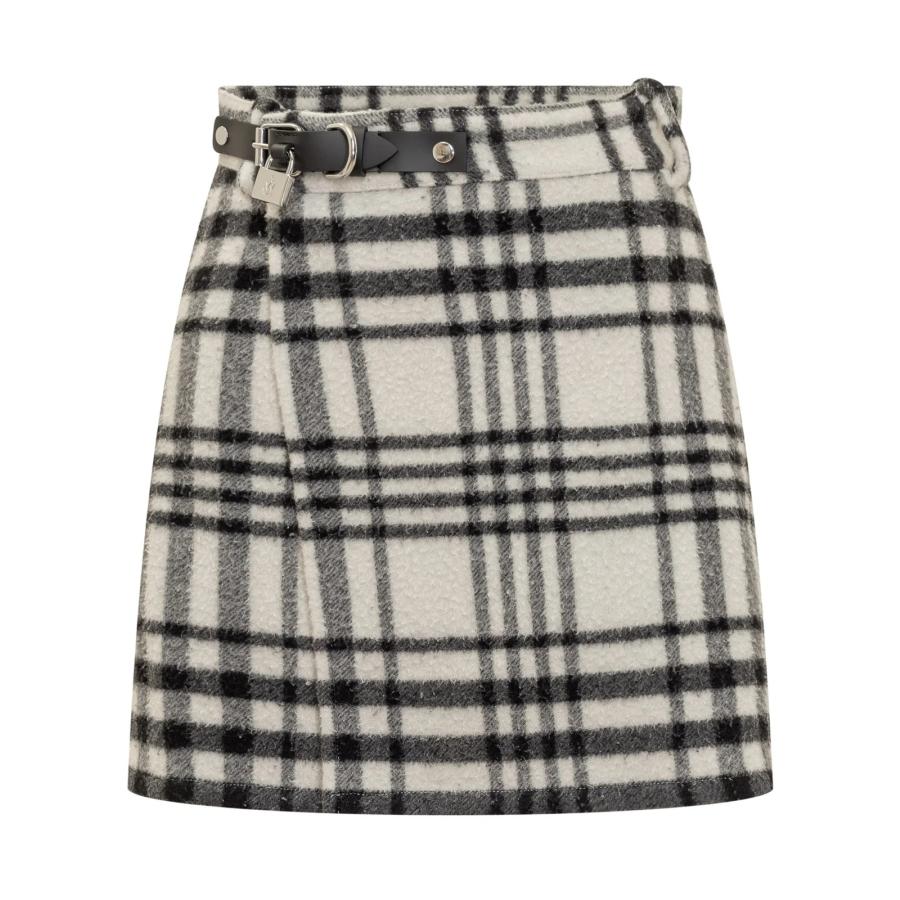 JW Anderson Padlock Detailed Checked Mini Skirt by JW ANDERSON