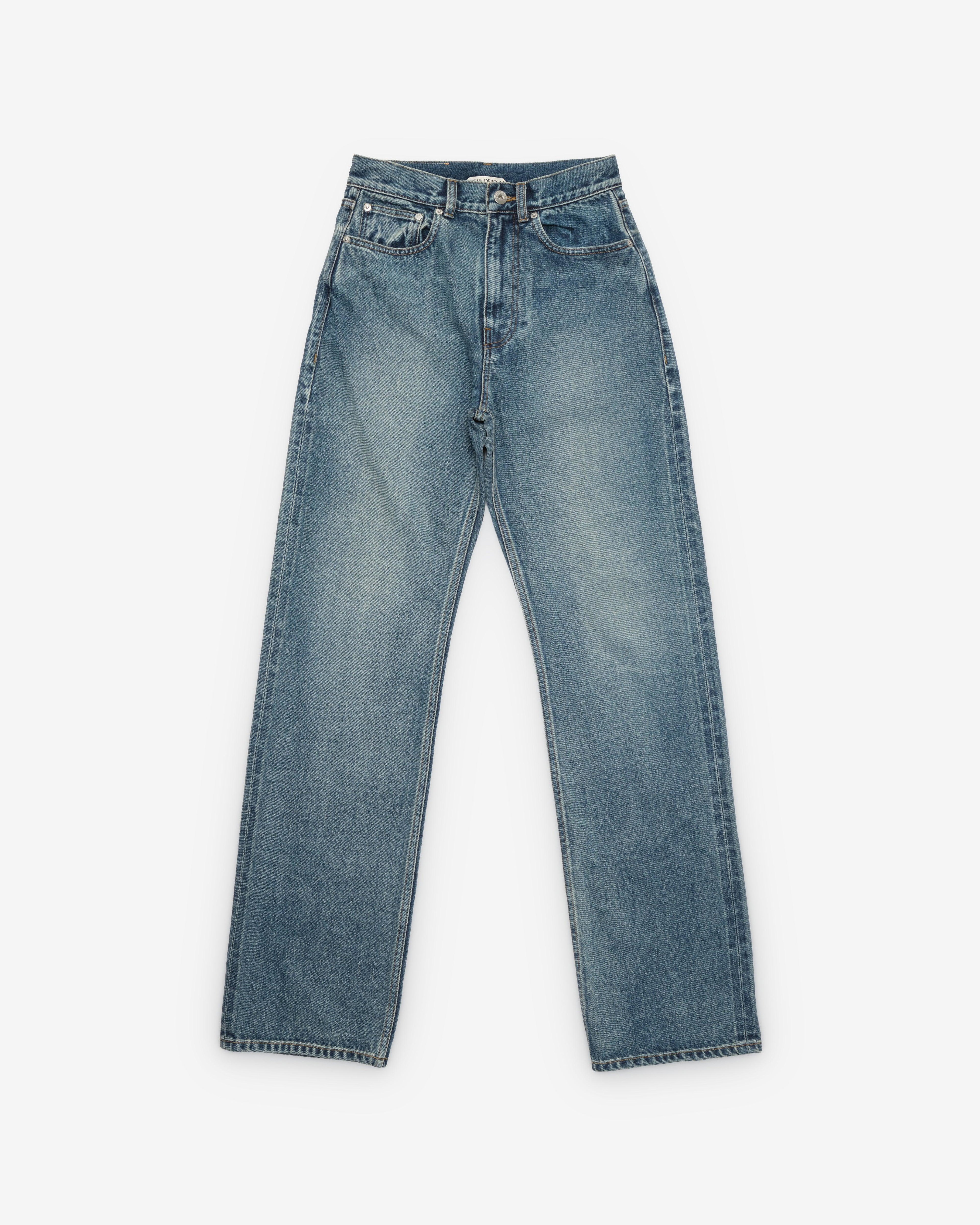 JW Anderson - Women's Straight Leg Jeans - (Mid Blue) by JW ANDERSON