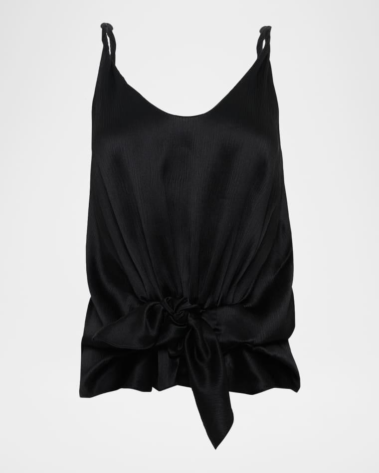 Knotted Crinkled Silk Tank Top by JW ANDERSON