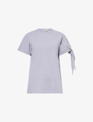 Knotted-Sleeve Oversize Cotton T-Shirt by JW ANDERSON