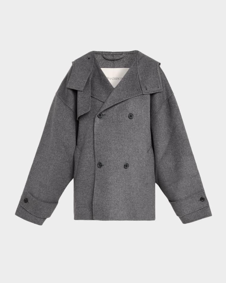 Oversized Double-Breasted Wool Peacoat by JW ANDERSON