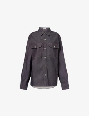 Patch-Pocket Oversized Denim Shirt by JW ANDERSON Patch-Pocket Oversized Denim Shirt by JW ANDERSON
