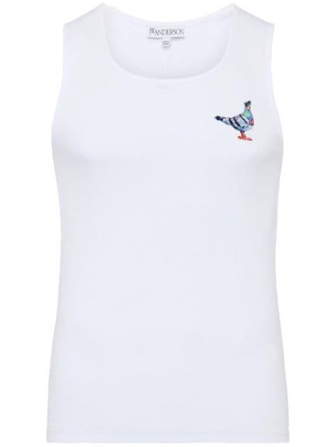 Pigeon jersey tank top by JW ANDERSON