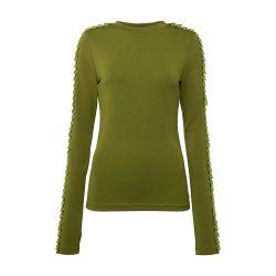Pleated trim long sleeve top by JW ANDERSON