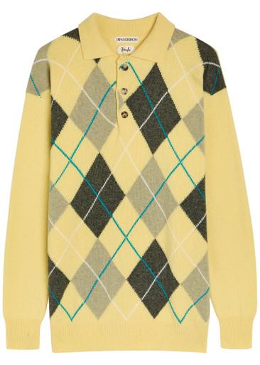 Pringle argle wool polo jumper by JW ANDERSON