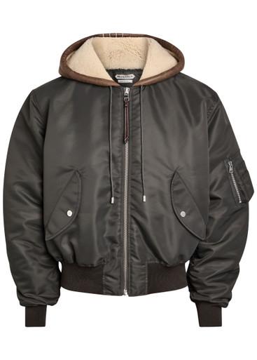 Quilted hoodied nylon bomber jacket by JW ANDERSON