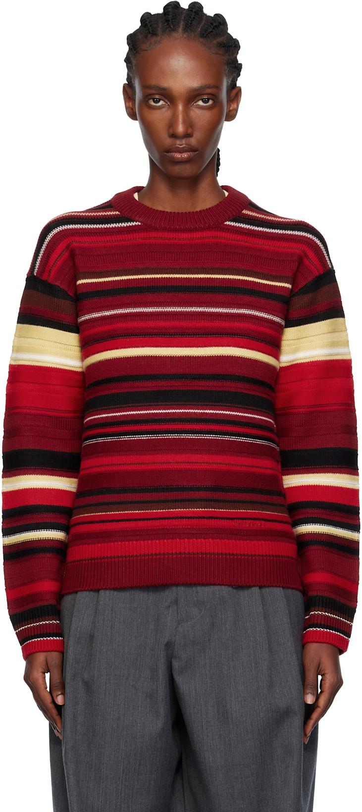 Red Multi Stripe Sweater by JW ANDERSON