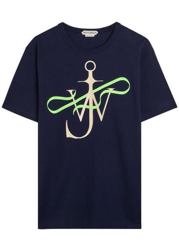 Ribbon Anchor embroidered cotton T-shirt by JW ANDERSON